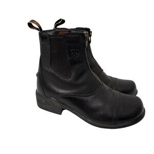 Ariat Heritage RT Zip Paddock Boot Women's Size 8 B Black Leather Equestrian